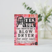 Blendtrockner - Funny Vintage Ad Postkarte (Stehend Vorderseite)