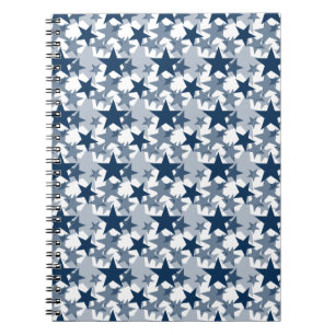 Blendungs-Blau der Stern-3 Notizblock