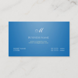 Blendungs-blaues elegantes und Monogramm Visitenkarte