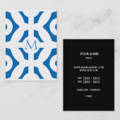 Blendungs-blaues geometrisches Muster Visitenkarte (Vorne/Hinten)