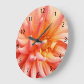 Blendungs-Dahlie-Blume Große Wanduhr (Winkel)