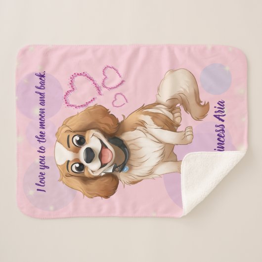 Blenheim Cavalier Custom Design Sherpadecke (Vorderseite (Horizontal))