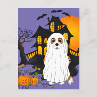 Blenheim Cavalier Ghost Halloween Postkarte