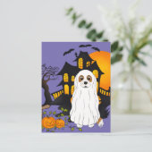 Blenheim Cavalier Ghost Halloween Postkarte (Stehend Vorderseite)