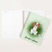 Blenheim Cavalier King Charles Spaniel auf Green Planer (Anzeige)