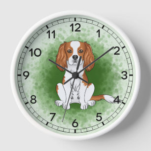 Blenheim Cavalier King Charles Spaniel auf Green Uhr