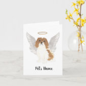 Blenheim Cavalier King Charles Spaniel Beileid Karte (Gelbe Blume)