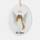 Blenheim Cavalier King Charles Spaniel Beileid P Keramik Ornament (Rechts)