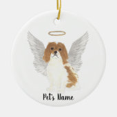 Blenheim Cavalier King Charles Spaniel Beileid P Keramik Ornament (Vorne)
