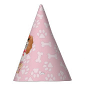 Blenheim Cavalier King Charles Spaniel Birthday  Partyhütchen (Rechts)