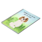 Blenheim Cavalier King Charles Spaniel Blume Notizblock (Linke Seite)