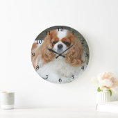 Blenheim Cavalier King Charles Spaniel Dog Große Wanduhr (Zuhause)