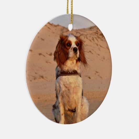 Blenheim Cavalier King Charles Spaniel Dog Keramik Ornament (Rechts)