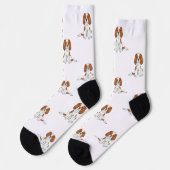 Blenheim Cavalier King Charles Spaniel Dog Pattern Socken (Linkes Detail)