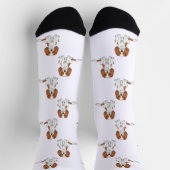 Blenheim Cavalier King Charles Spaniel Dog Pattern Socken (Oben)