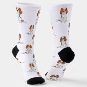 Blenheim Cavalier King Charles Spaniel Dog Pattern Socken (Gewinkelt)