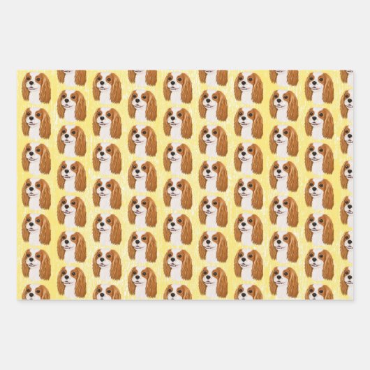 Blenheim Cavalier King Charles Spaniel Geschenk Geschenkpapier Set (Vorderseite 3)