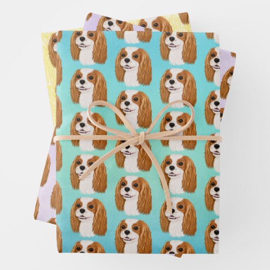 Blenheim Cavalier King Charles Spaniel Geschenk Geschenkpapier Set (Beispiel)