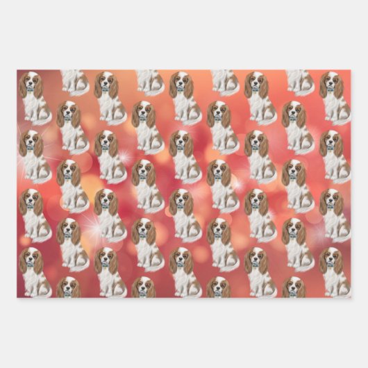 Blenheim Cavalier King Charles Spaniel Geschenkpapier Set (Vorderseite 2)