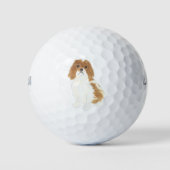 Blenheim Cavalier King Charles Spaniel Golfball (Vorderseite)