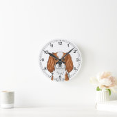 Blenheim Cavalier King Charles Spaniel Head Runde Wanduhr (Zuhause)