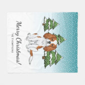 Blenheim Cavalier King Charles Spaniel im Winter Fleecedecke (Vorderseite (Horizontal))
