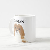 Blenheim Cavalier King Charles Spaniel Kaffeetasse (Vorderseite Links)