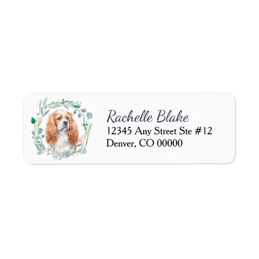 Blenheim Cavalier King Charles Spaniel Label (Vorne)