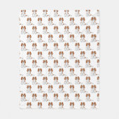 Blenheim Cavalier King Charles Spaniel Muster Fleecedecke (Vorderseite)