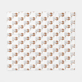Blenheim Cavalier King Charles Spaniel Muster Fleecedecke (Vorderseite (Horizontal))