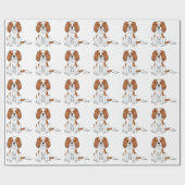Blenheim Cavalier King Charles Spaniel Muster Geschenkpapier (Flach)