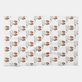 Blenheim Cavalier King Charles Spaniel Muster Geschirrtuch (Horizontal)