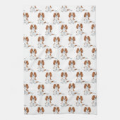Blenheim Cavalier King Charles Spaniel Muster Geschirrtuch (Vertikal)