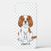 Blenheim Cavalier King Charles Spaniel & Name Case-Mate iPhone Hülle (Rückseite)