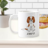 Blenheim Cavalier King Charles Spaniel & Name Kaffeetasse