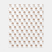 Blenheim Cavalier King Charles Spaniel Pattern Fleecedecke (Vorderseite)