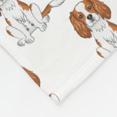 Blenheim Cavalier King Charles Spaniel Pattern Fleecedecke (Ecke)