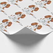 Blenheim Cavalier King Charles Spaniel Pattern Geschenkpapier (Ecke)
