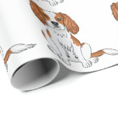 Blenheim Cavalier King Charles Spaniel Pattern Geschenkpapier (Rolleneckpunkt)