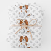 Blenheim Cavalier King Charles Spaniel Pattern Geschenkpapier Set (Beispiel)