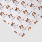 Blenheim Cavalier King Charles Spaniel Pattern Seidenpapier (Ausschnitt)