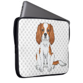 Blenheim Cavalier King Charles Spaniel & Paws Laptopschutzhülle (Vorne Rechts)
