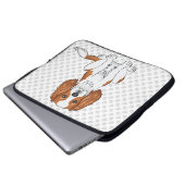 Blenheim Cavalier King Charles Spaniel & Paws Laptopschutzhülle (Vorne Knopf)