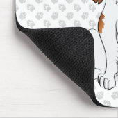 Blenheim Cavalier King Charles Spaniel & Paws Mousepad (Ecke)