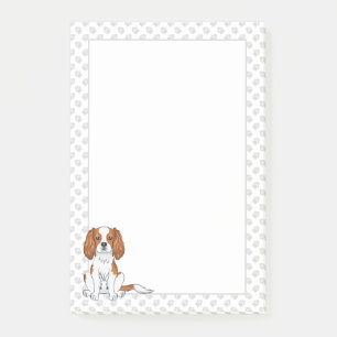 Blenheim Cavalier King Charles Spaniel & Paws Post-it Klebezettel