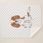 Blenheim Cavalier King Charles Spaniel & Paws Sherpadecke (Vorderseite (Horizontal))