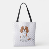 Blenheim Cavalier King Charles Spaniel & Paws Tasche (Rückseite)