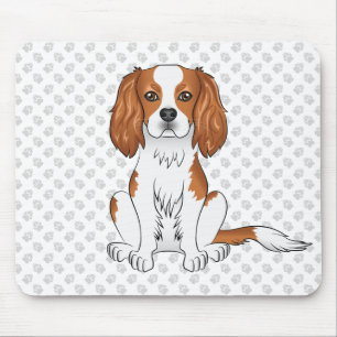 Blenheim Cavalier King Charles Spaniel & Pfoten Mousepad