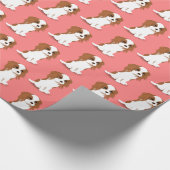 Blenheim Cavalier King Charles Spaniel Pink Geschenkpapier (Ecke)