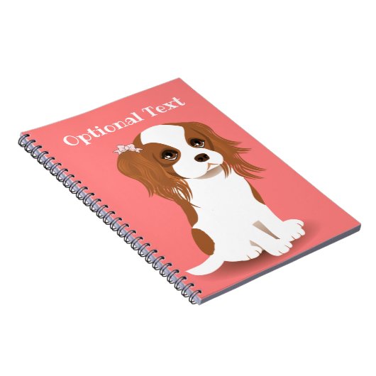 Blenheim Cavalier King Charles Spaniel Pink Notizblock (Rechte Seite)